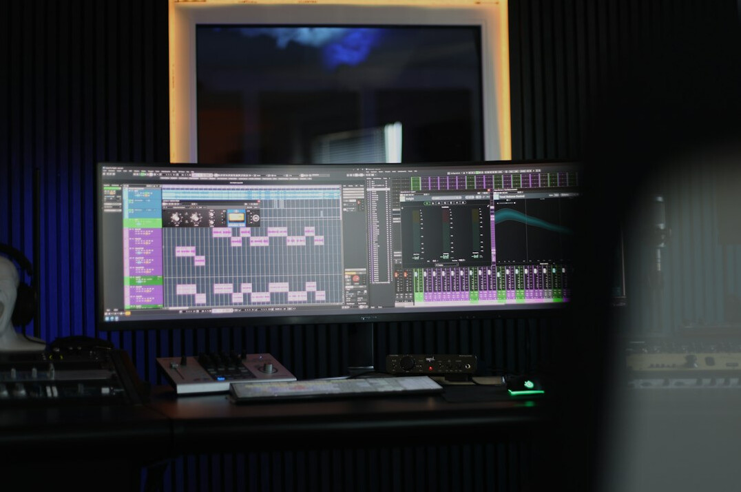 video editor in studio